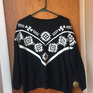 Black and white sweater